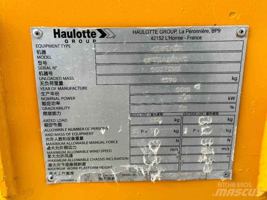 Haulotte OPTIMUM 8 Schaarhoogwerkers