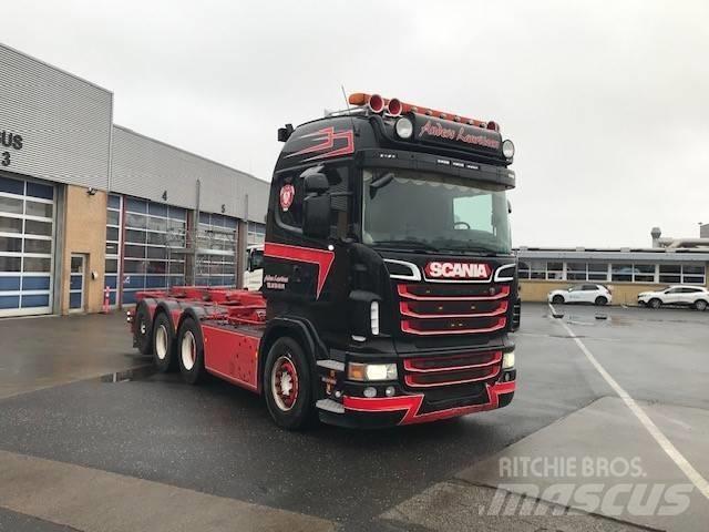 Scania R 500 Containertrucks met kabelsysteem