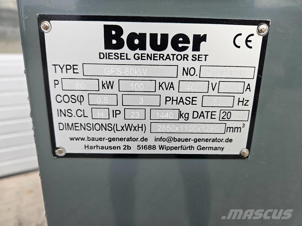 Bauer GFS-80Kw Diesel generatoren