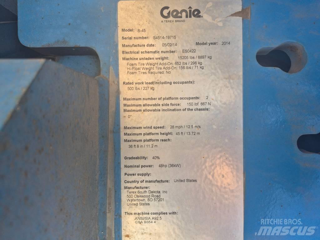 Genie S 45 Telescoophoogwerkers