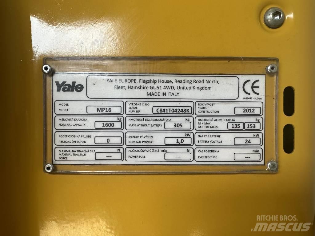 Yale MP16 Electro-pallettrucks