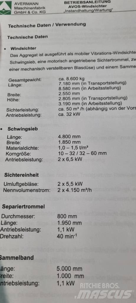 Avermann FDT 200M Sorteer / afvalscheidings machines