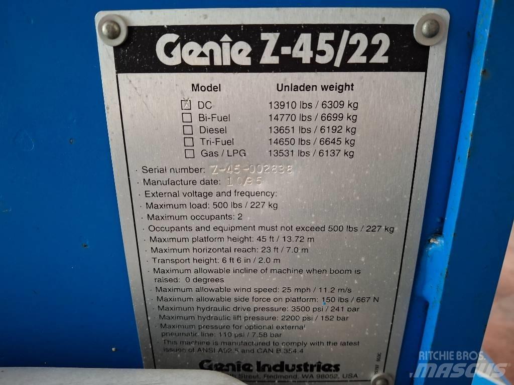 Genie Z 45/22 BOOM Knikarmhoogwerkers