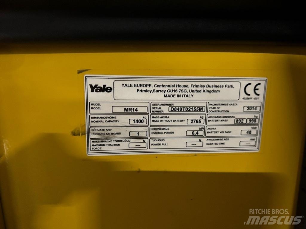 Yale MR 14 Reachtruck voor hoog niveau