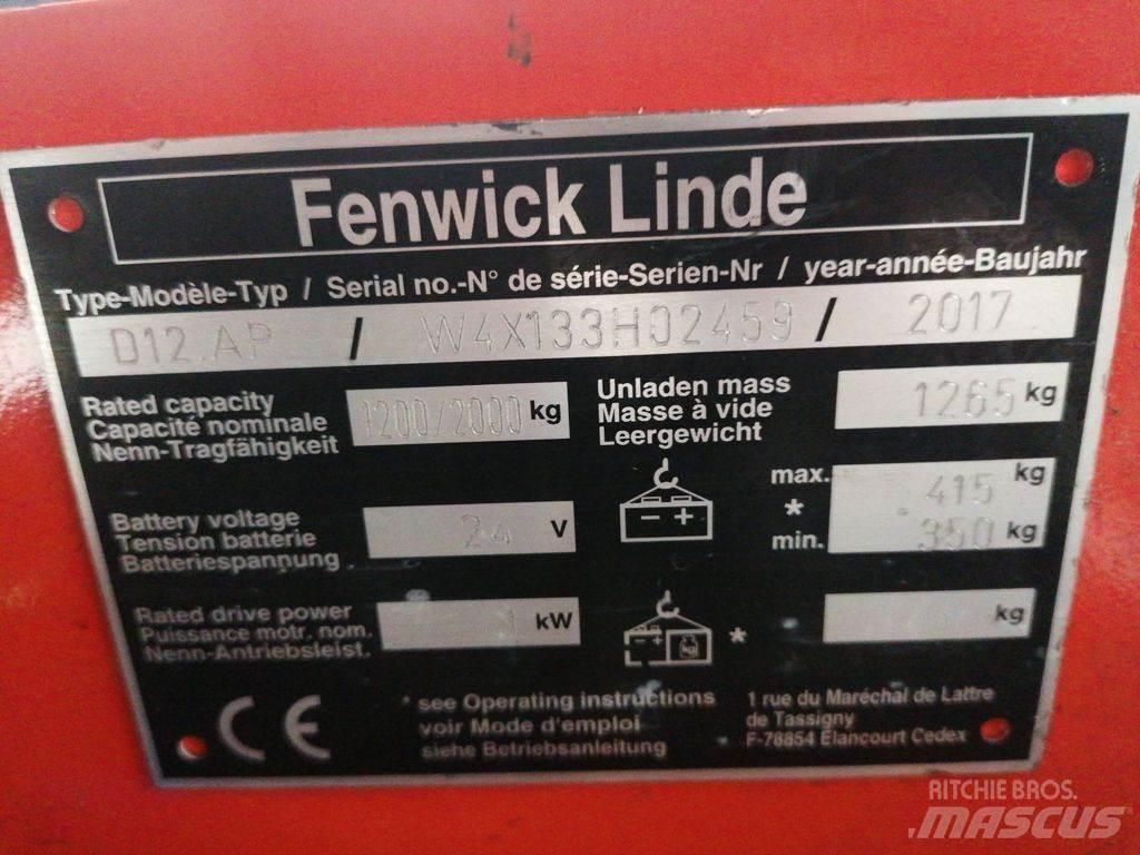 Linde D12AP Stapelaar meeloop