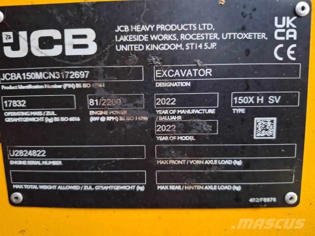JCB X 150 HD Rupsgraafmachines