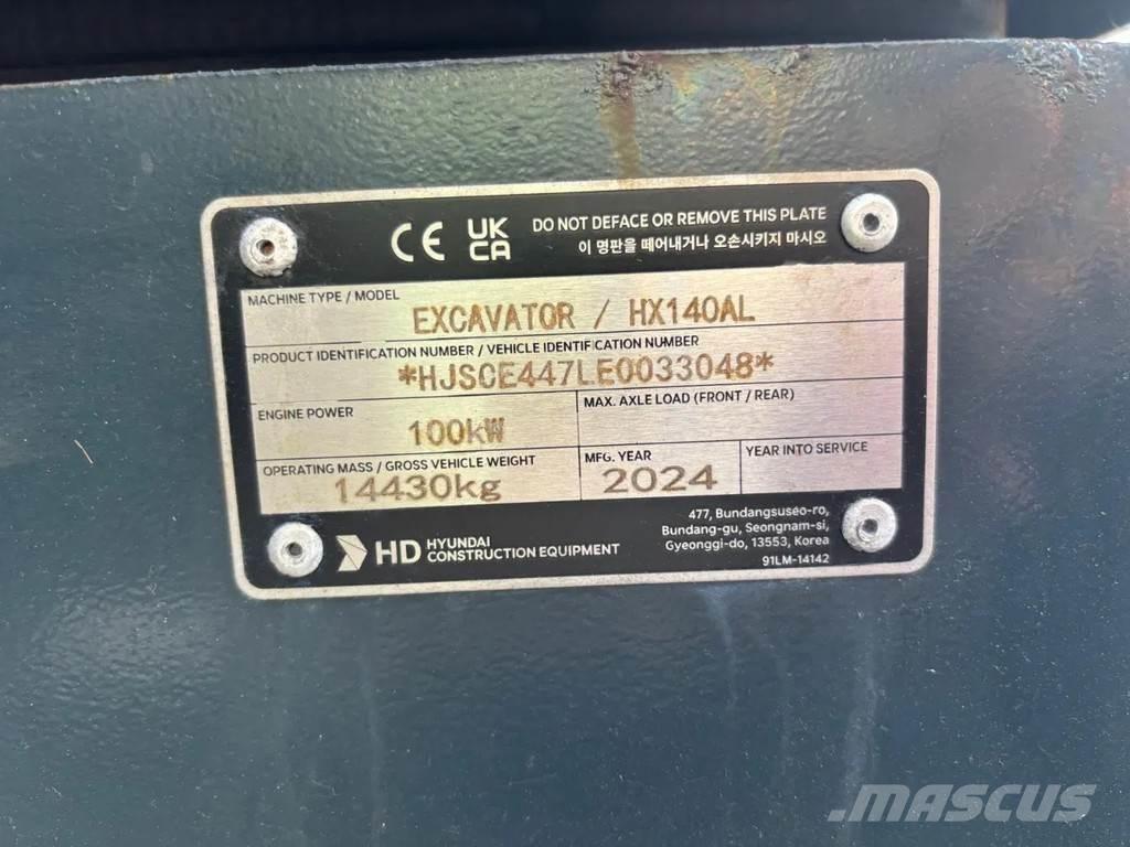 Hyundai HX140AL Rupsgraafmachines