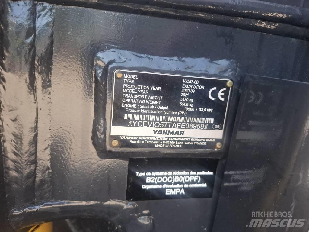 Yanmar vio 57-6B Midigraafmachines 7t - 12t