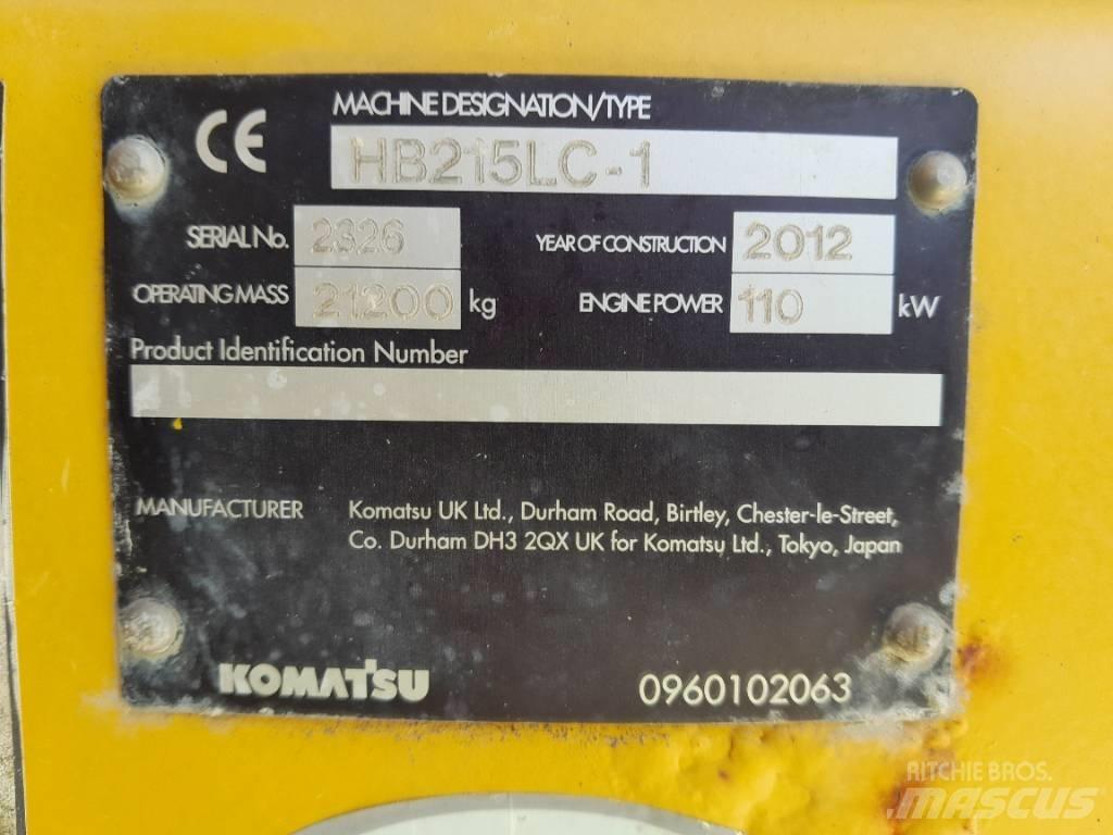 Komatsu HB215LC-1 Rupsgraafmachines