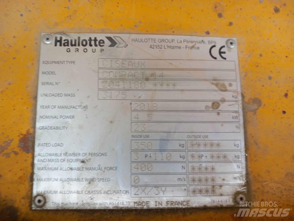 Haulotte Compact 14 Schaarhoogwerkers