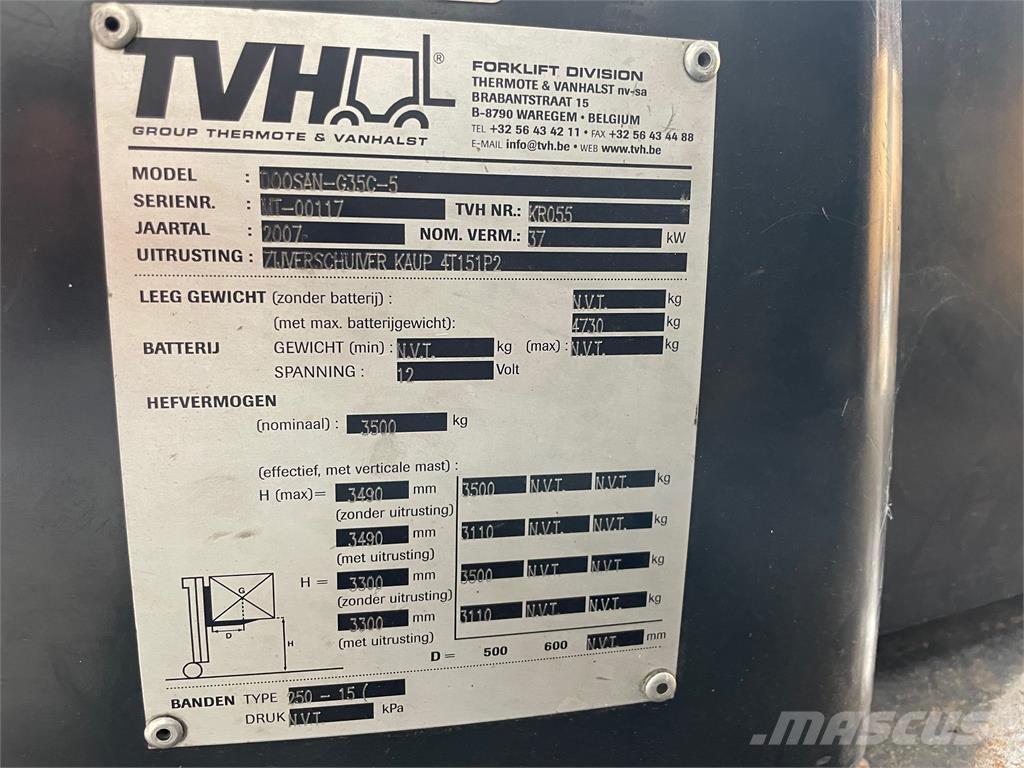 Doosan G35C-5 LPG heftrucks