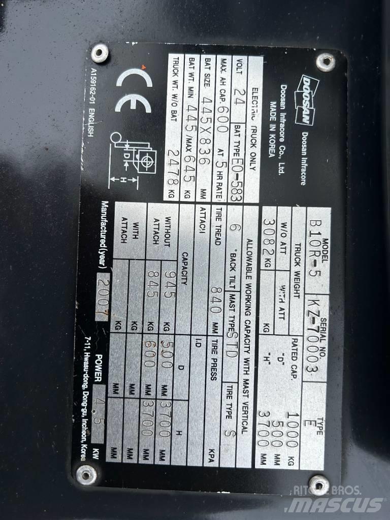 Doosan B10R-5 Elektrische heftrucks