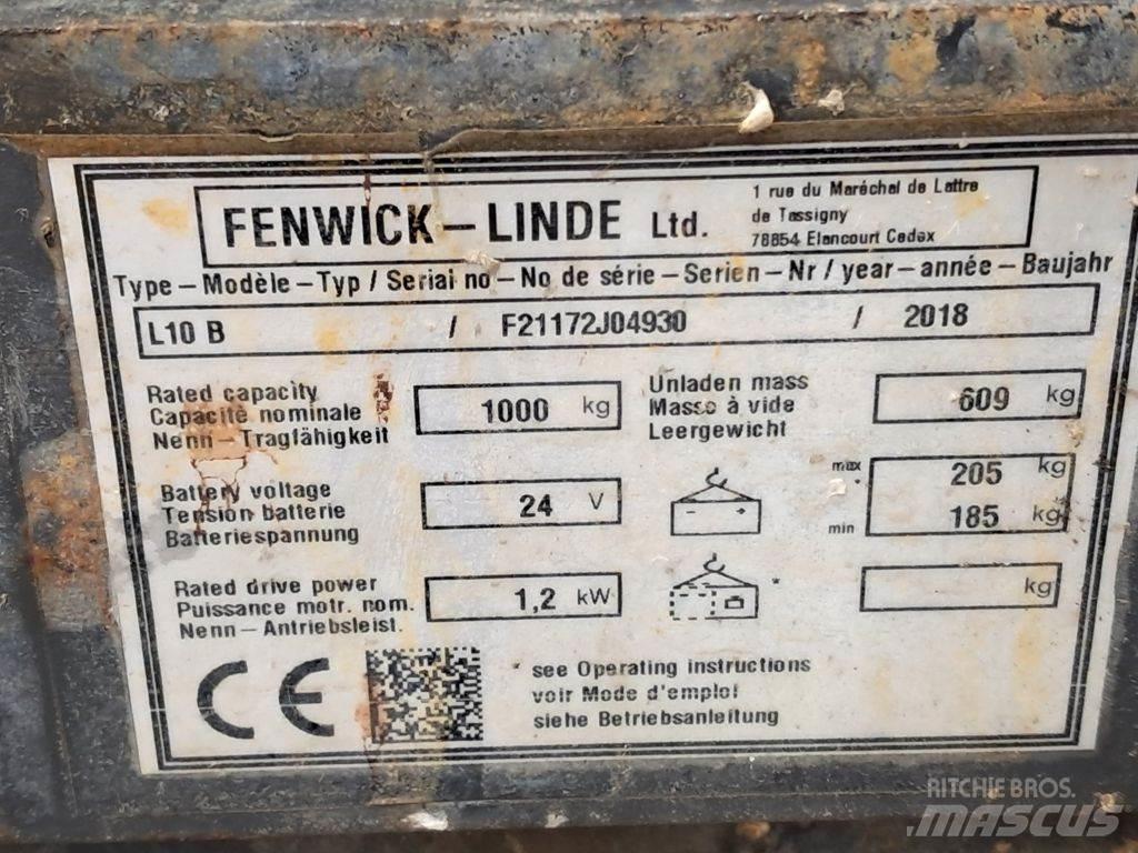 Linde L10B Stapelaar meeloop