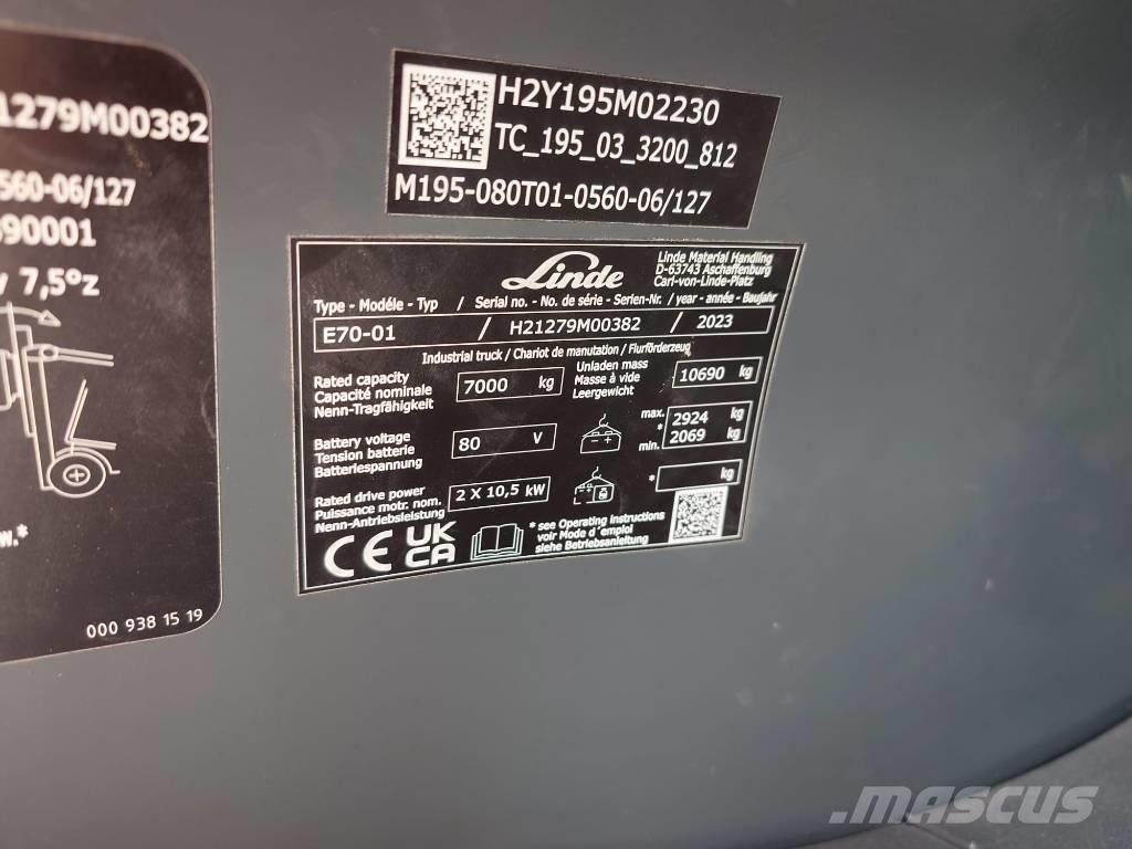 Linde E70/1279 Elektrische heftrucks