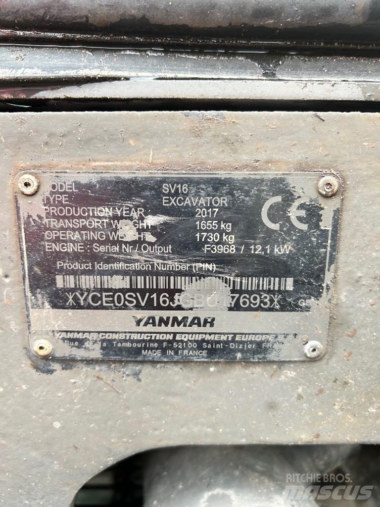 Yanmar SV 16 Minigraafmachines < 7t