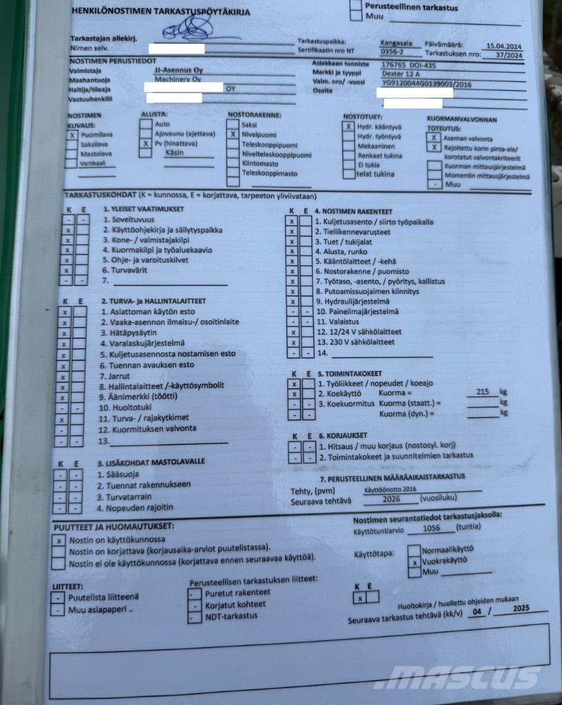 Dexter 12 A Aanhanger hoogwerkers