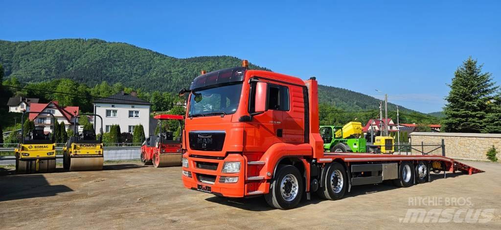 MAN TGS 35.400 Vrachtwagen met vlakke laadvloer en lier