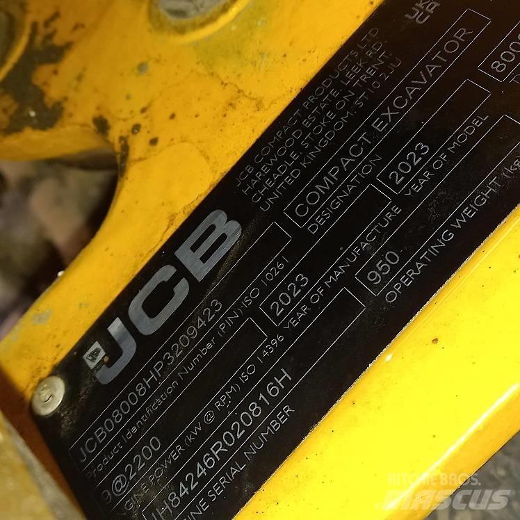 JCB 8008 Minigraafmachines < 7t