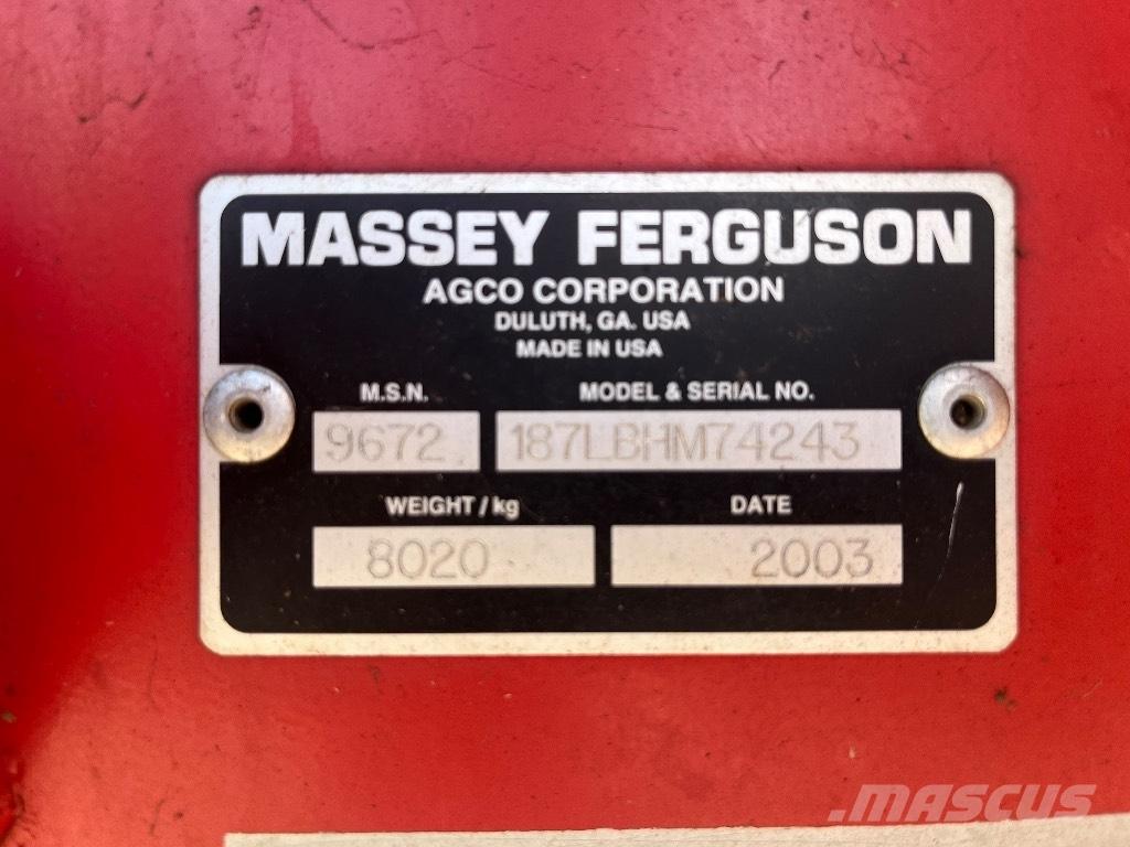 Massey Ferguson 187 Vierkante balenpers