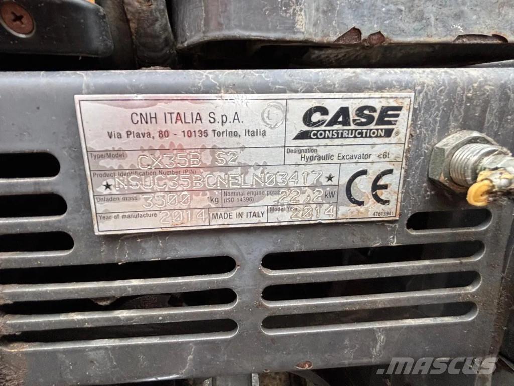CASE CX35B Minigraafmachines < 7t