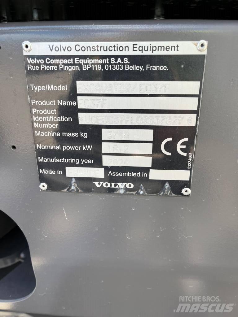 Volvo EC37F Minigraafmachines < 7t
