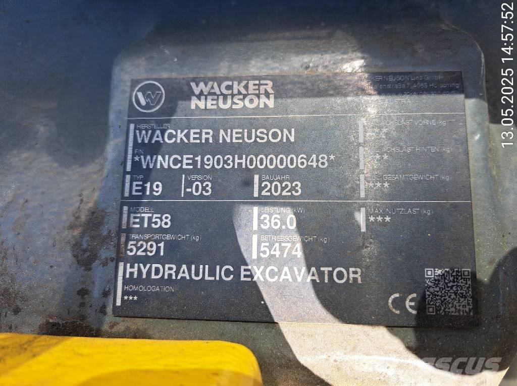 Wacker Neuson ET58 Rupsgraafmachines