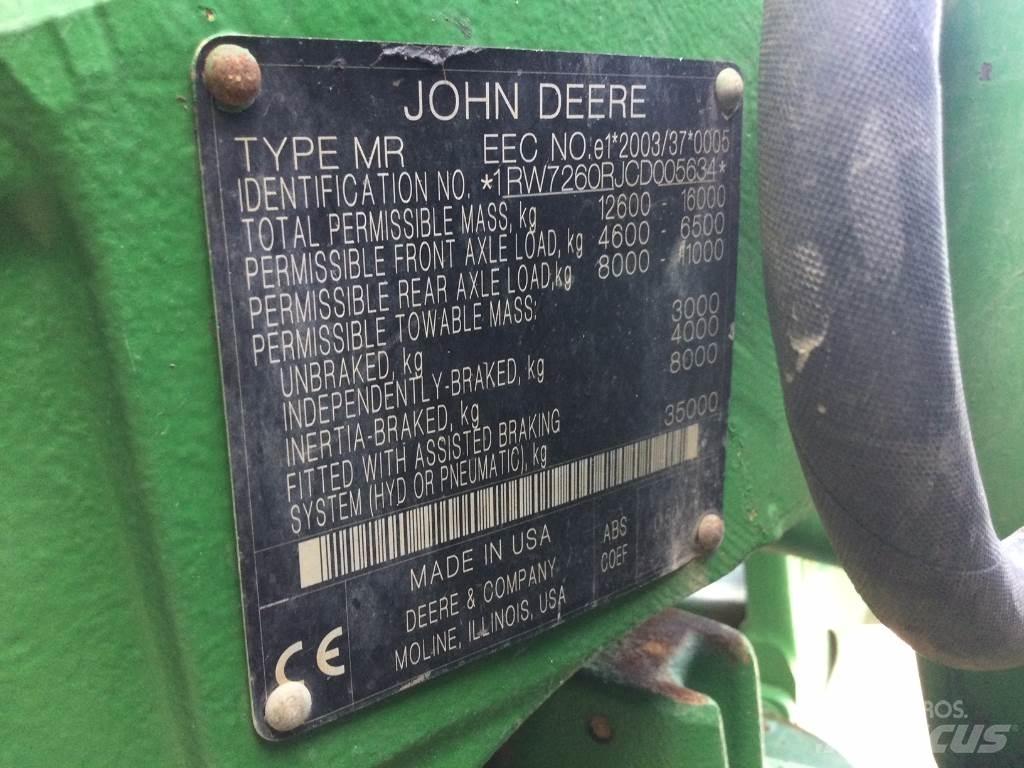 John Deere 7260R Tractoren