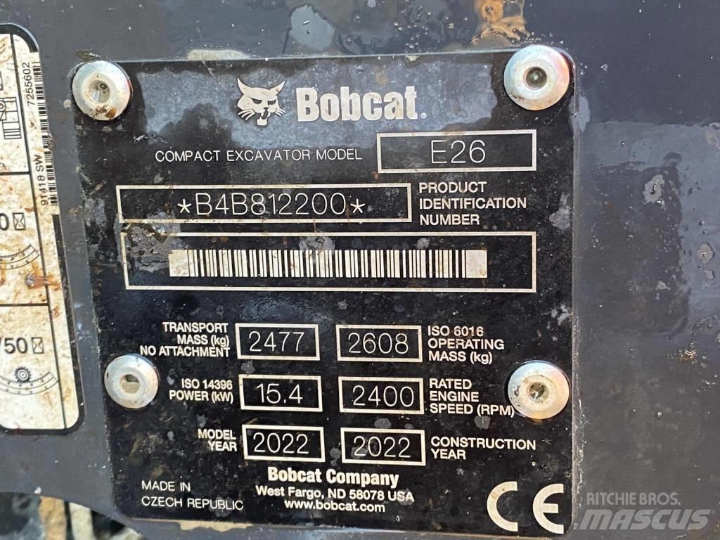 Bobcat E 26 Minigraafmachines < 7t