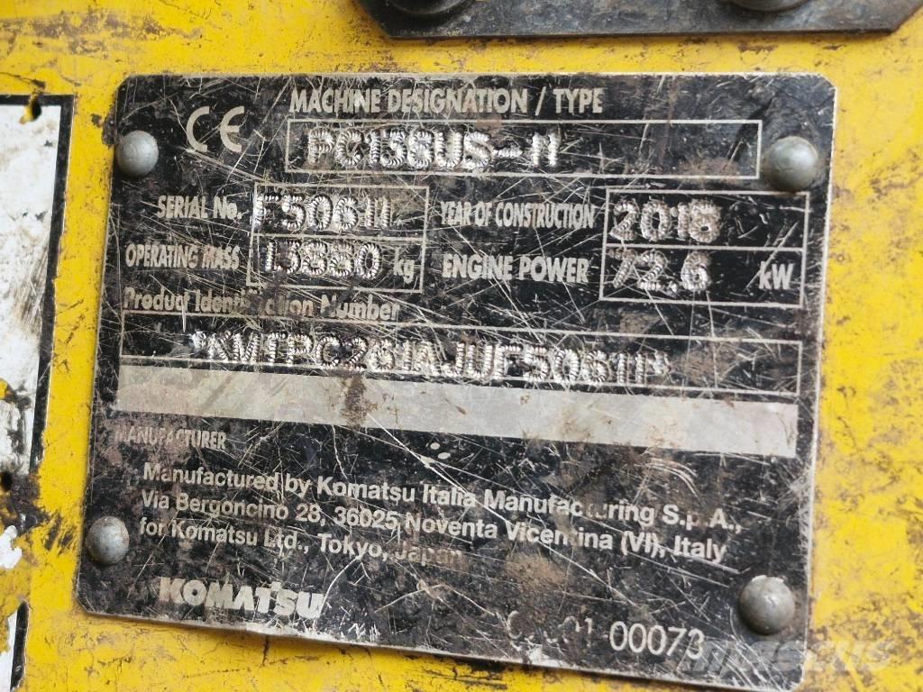 Komatsu PC 138 US-11 Rupsgraafmachines