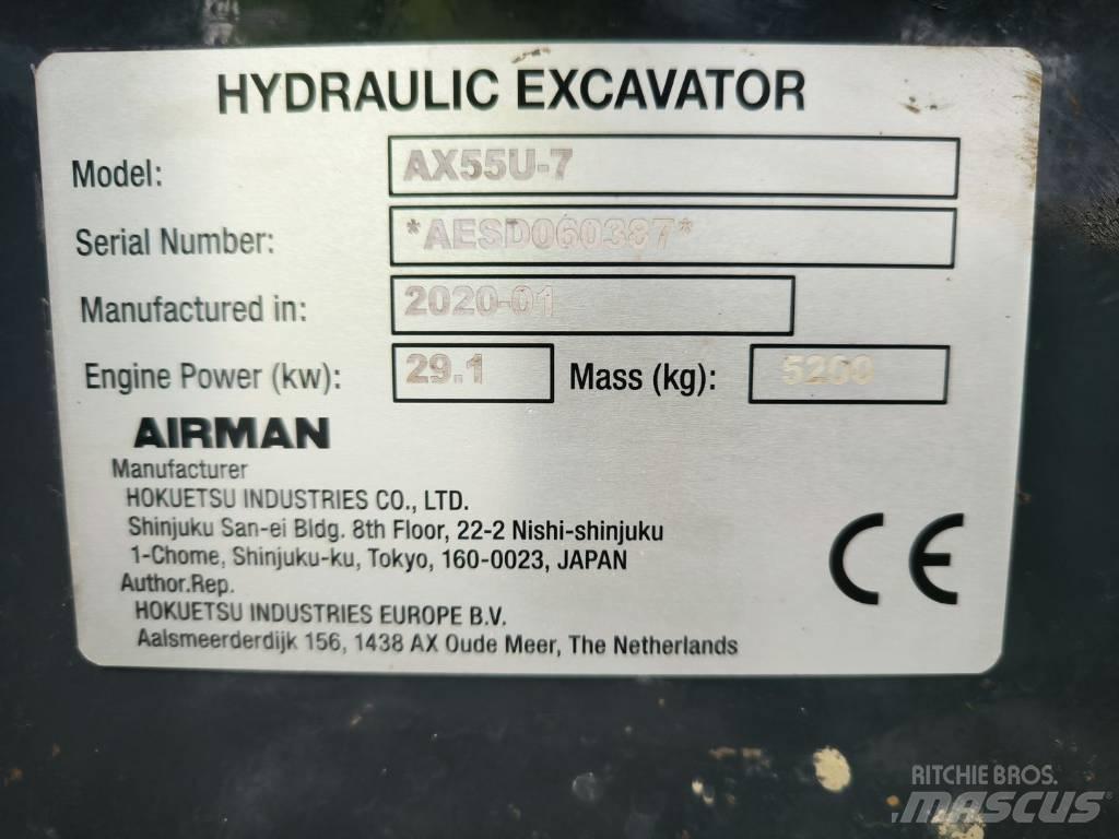 Airman AX55u Minigraafmachines < 7t