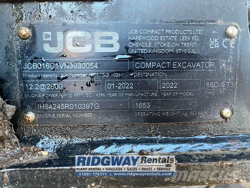 JCB 16 C-1 Minigraafmachines < 7t