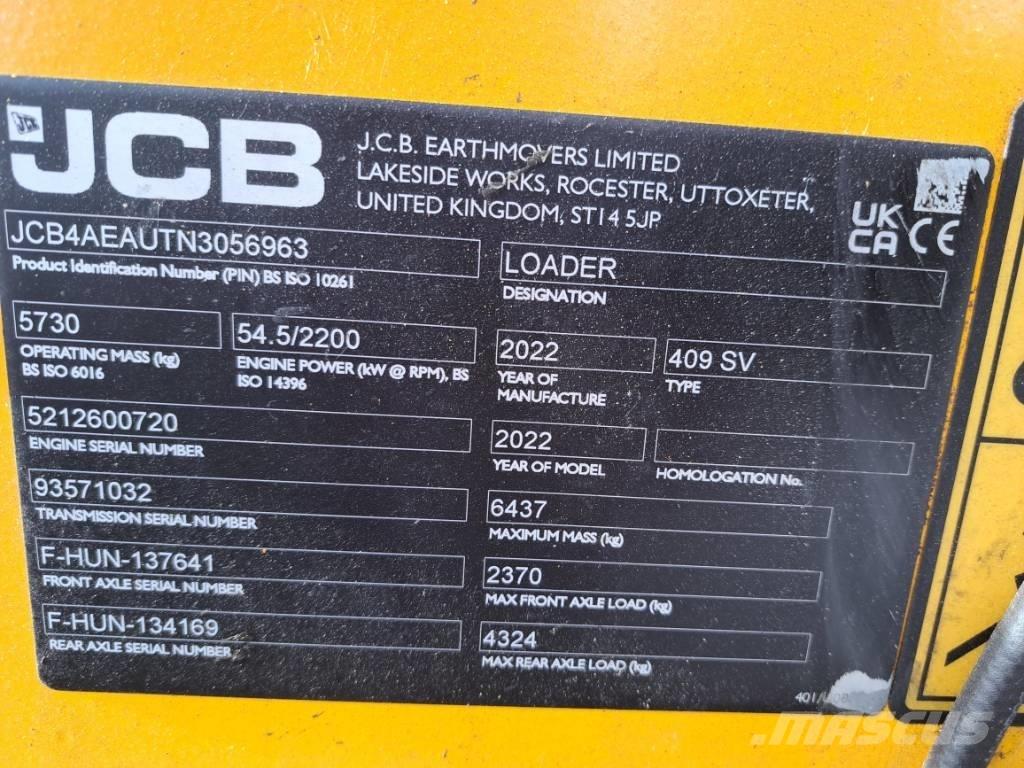 JCB 409 Wielladers