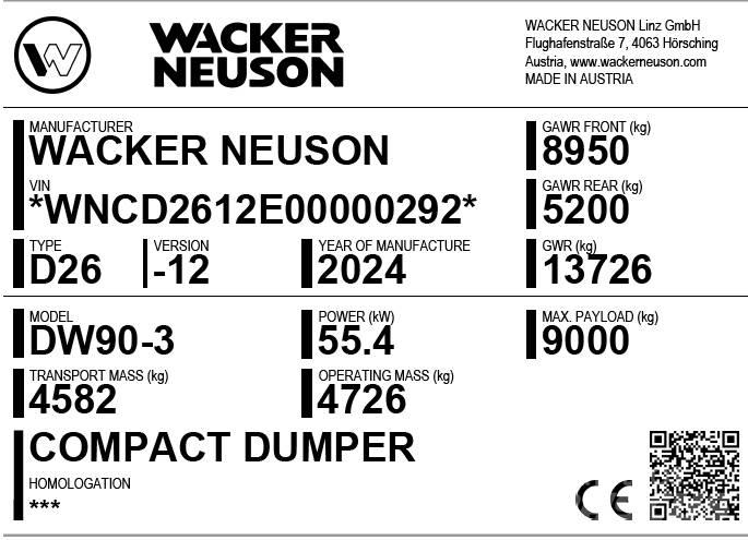 Wacker Neuson DW90-3 Mini Dumpers