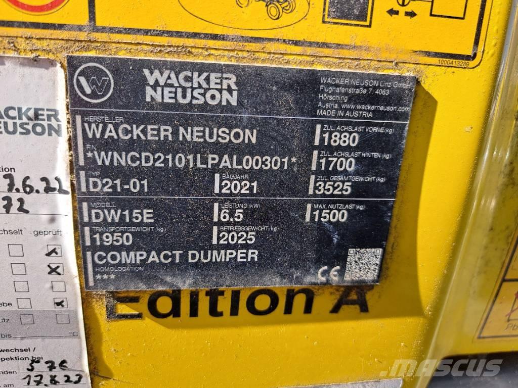 Wacker Neuson DW15e Mini Dumpers