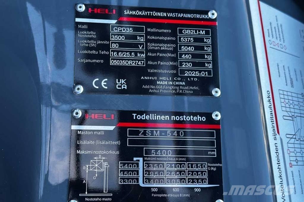 Heli CPD 35 Elektrische heftrucks