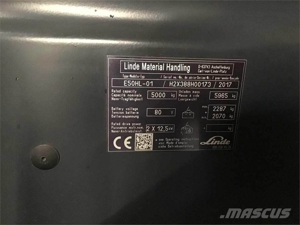 Linde E50HL Elektrische heftrucks