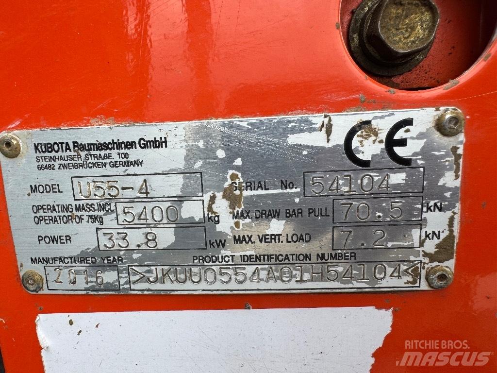 Kubota U 55-4 Minigraafmachines < 7t