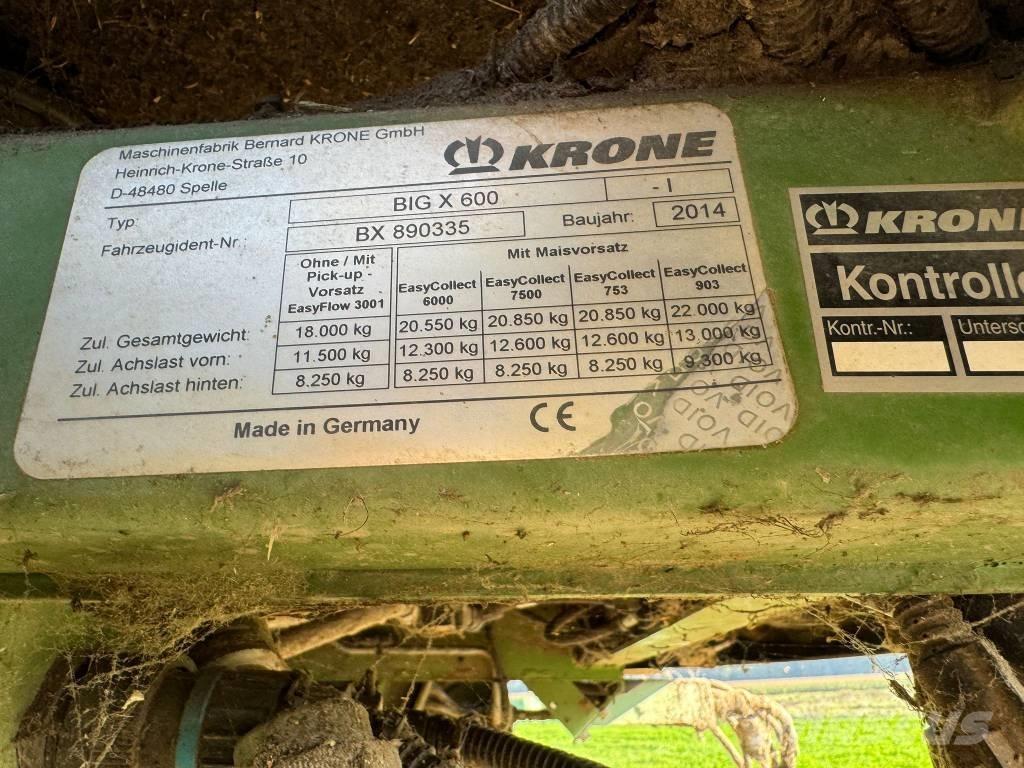 Krone Big X 600 Zelfrijdende veldhakselaars