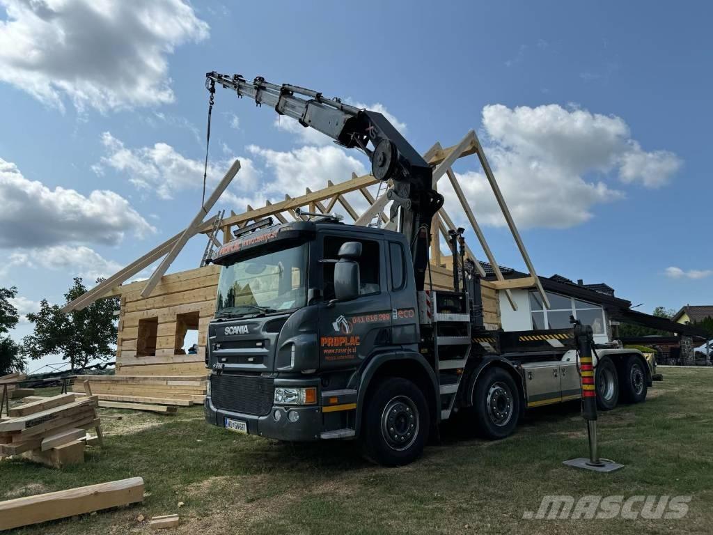 Scania P 460 Containertrucks met kabelsysteem