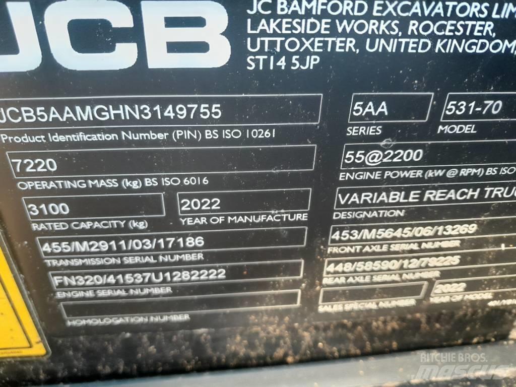 JCB 531-70 Verreikers voor landbouw