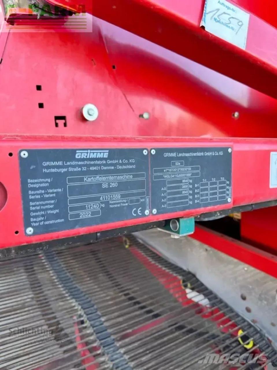 Grimme se260 Aardappel materieel - Overigen