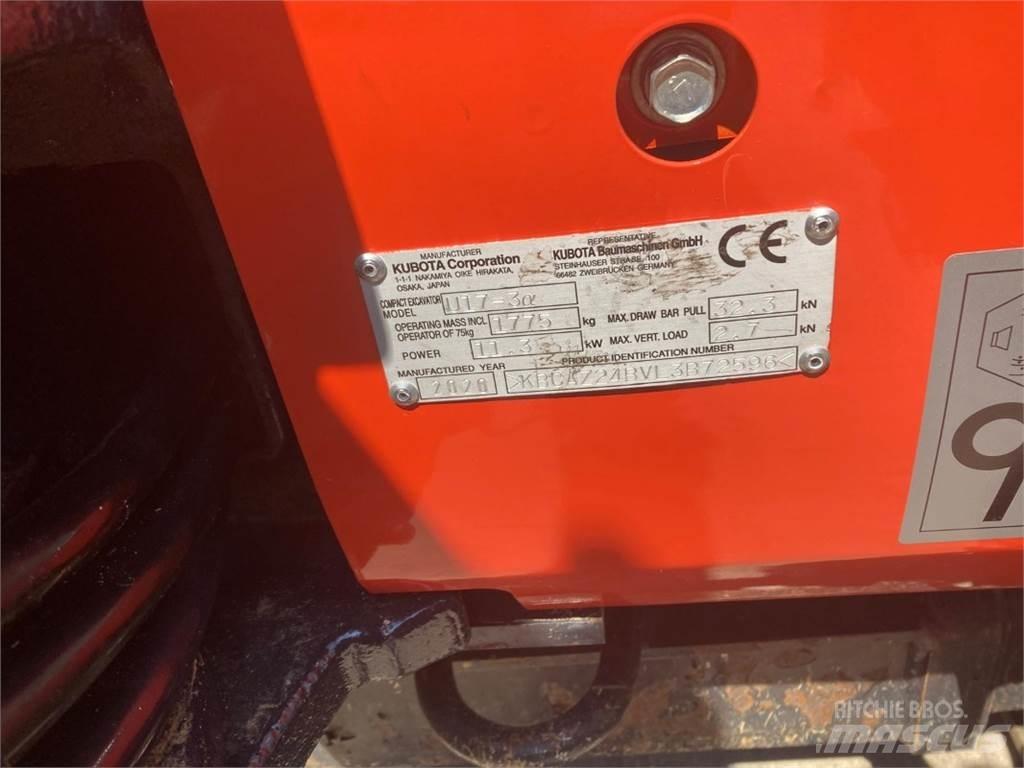 Kubota U17-3 Minigraafmachines < 7t