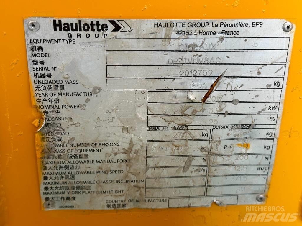 Haulotte OPTIMUM 8 Schaarhoogwerkers