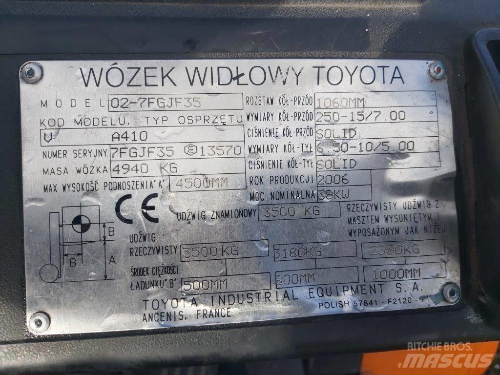 Toyota 7FG35 LPG heftrucks