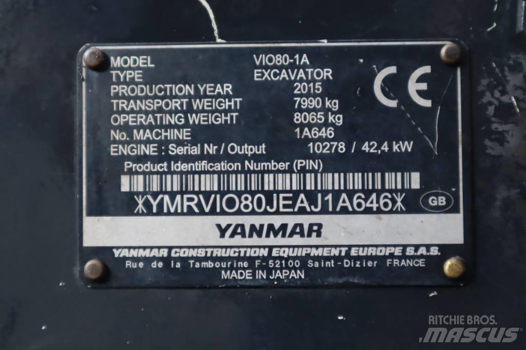Yanmar VIO80-1A Midigraafmachines 7t - 12t
