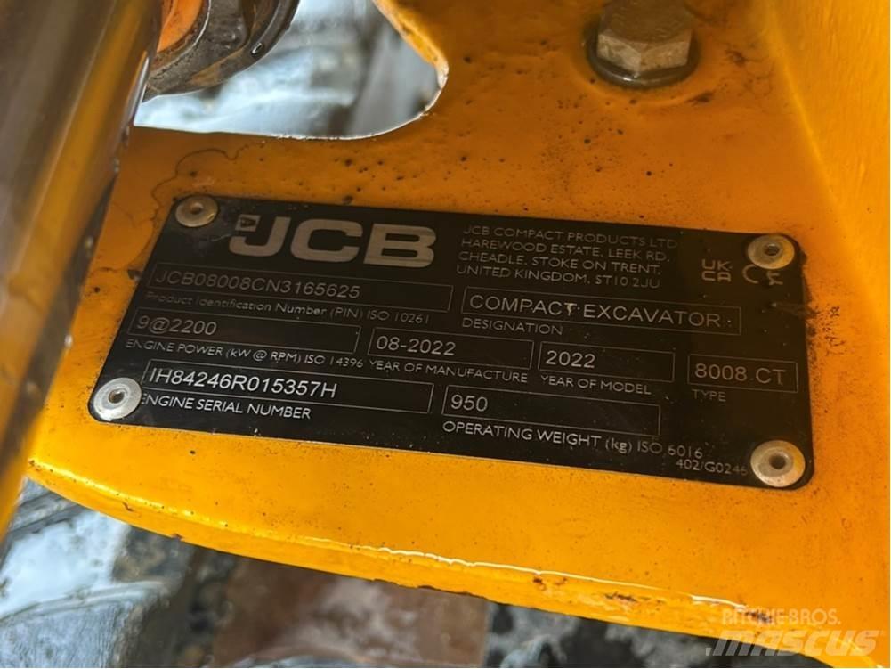 JCB MICRO 8008 Minigraafmachines < 7t