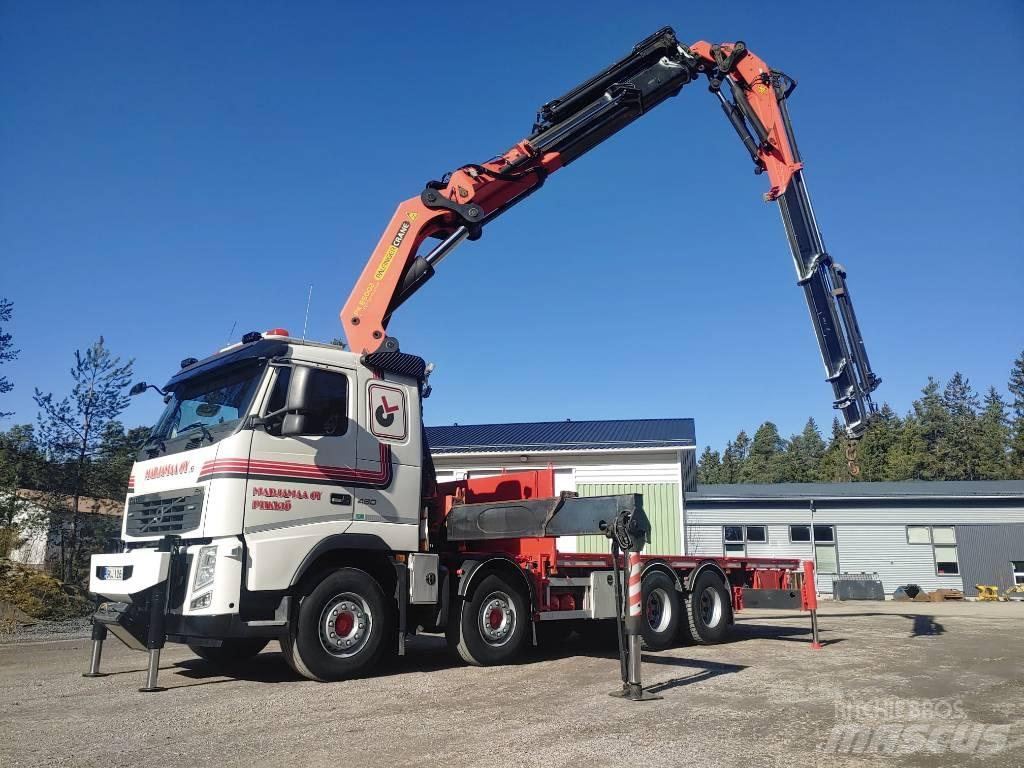 Volvo FH 460 Vlakke laadvloer met kraan