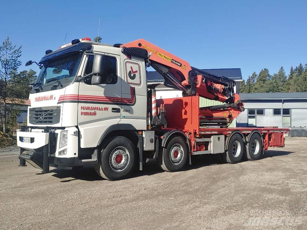 Volvo FH 460 Vlakke laadvloer met kraan
