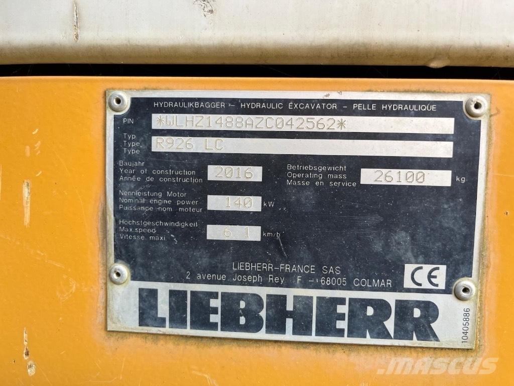 Liebherr 926 Rupsgraafmachines