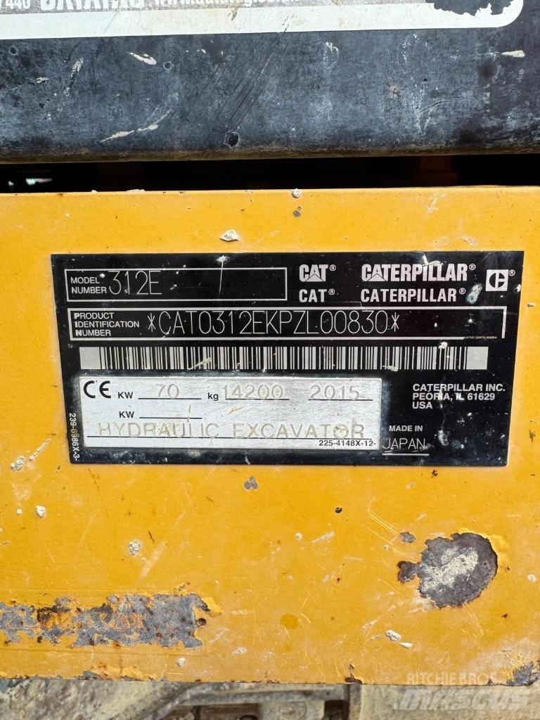 CAT 312 E Rupsgraafmachines